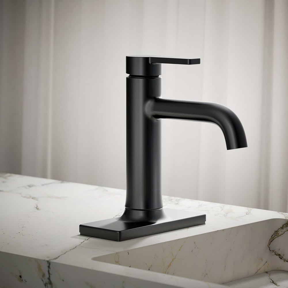 KOHLER K-28126-4K-BL Venza® Single-Handle Bathroom Sink Faucet