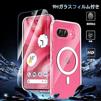 Amazon.co.jp: Google Pixel 9a ケース BESINPO【ガラスフィルム付き