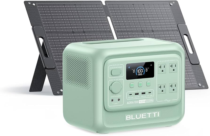 Amazon.co.jp: BLUETTI AORA 100 V2 ポータブル電源 と 100W ソーラー