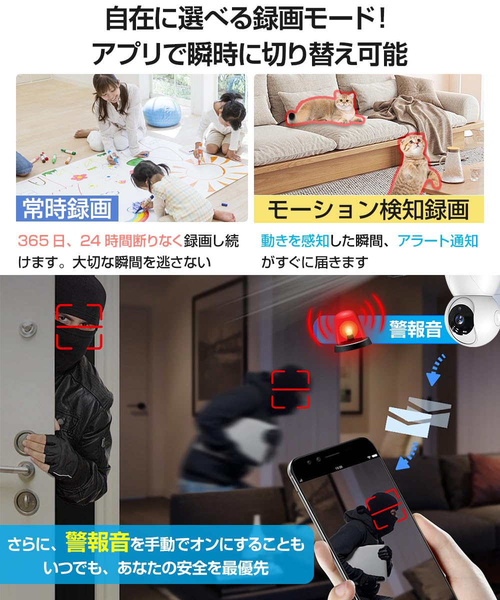 Amazon.co.jp: 【5GhzWiFi対応・360°全方位監視】 ペットカメラ iphone