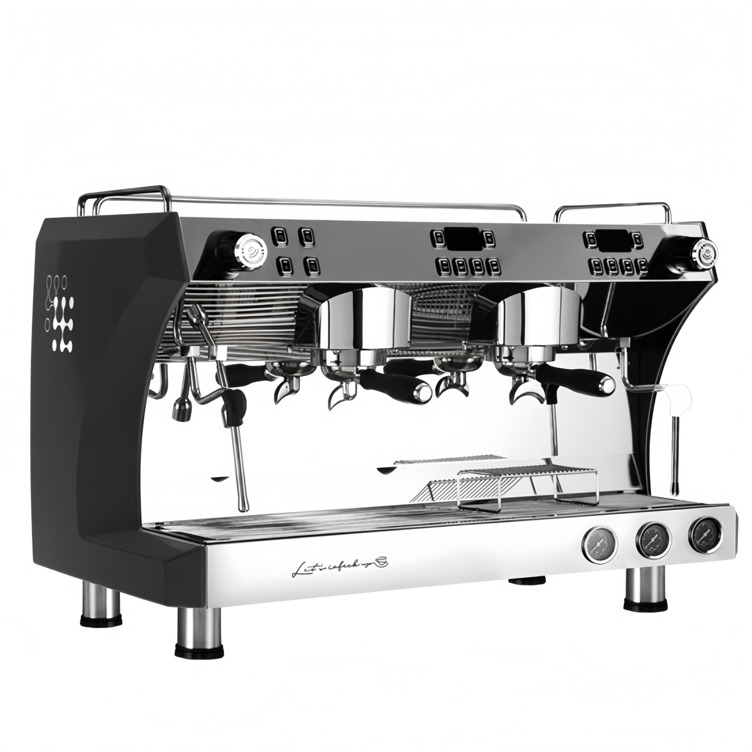 Amazon.co.jp: Pisipe 業務用ダブルヘッドコーヒーマシン セミオート