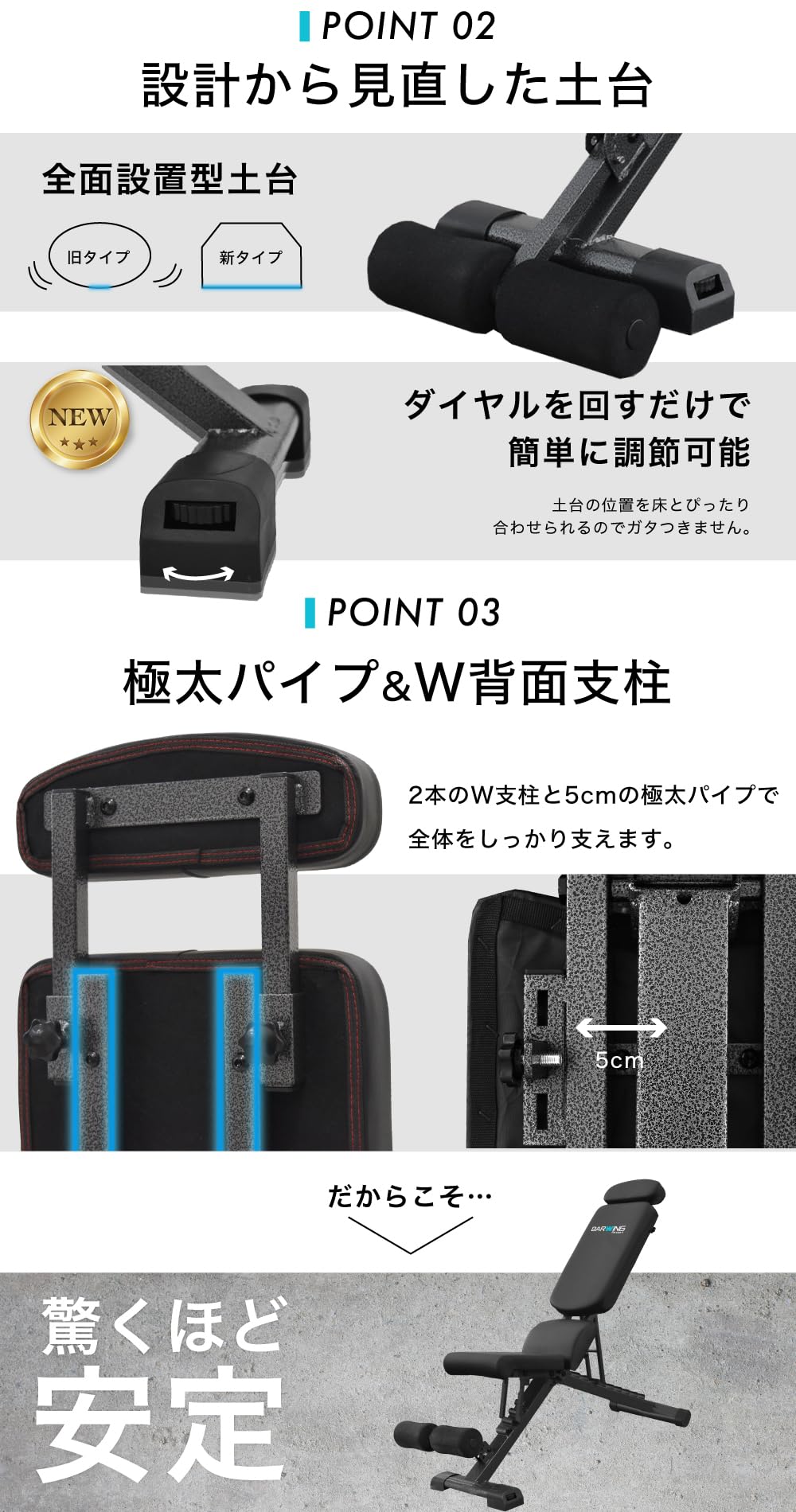 Amazon.co.jp: BARWING(バーウィング) 可変式 トレーニングベンチ 4WAY