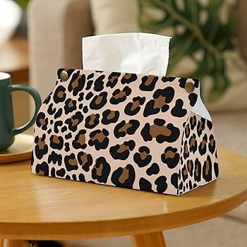Amazon｜ティッシュボックス 豹柄 ヒョウ柄 ティッシュバッグ