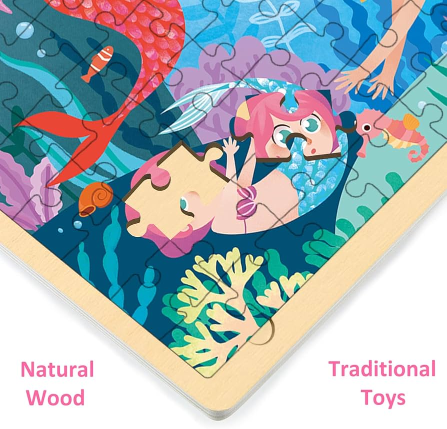 Amazon | MoinKidz 100ピースパズル 4~8歳のお子様向け 木製パズル 3~5