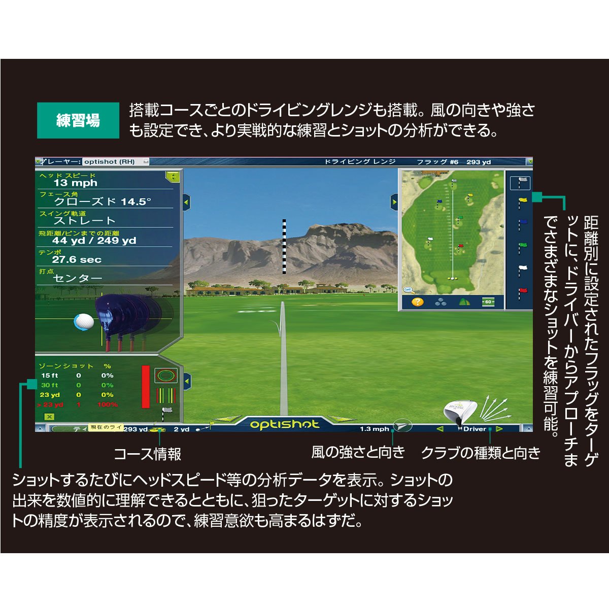 Amazon | optishot2 ゴルフスイング練習機 ゴルフシュミレーター