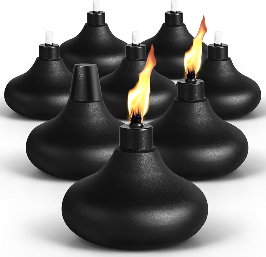 Amazon.com : FAN-Torches 8 Pack Metal Table Top Torches, 24.5oz