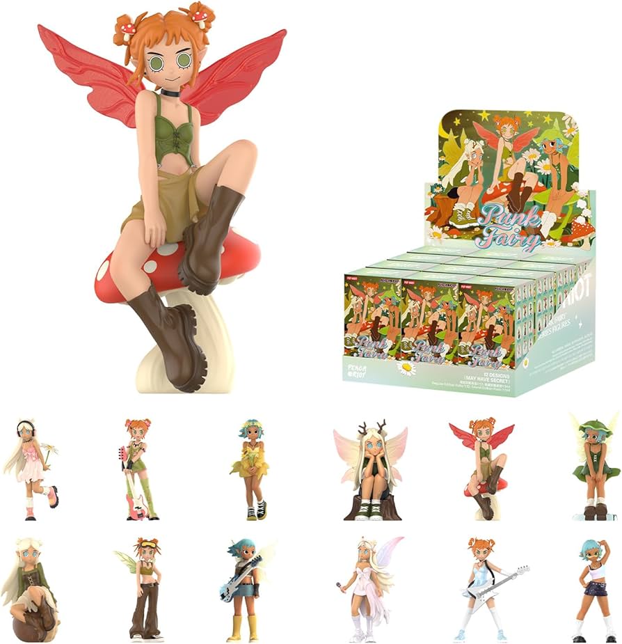Amazon.com: POP MART Peach Riot Punk Fairy Series Figures, 12PCs
