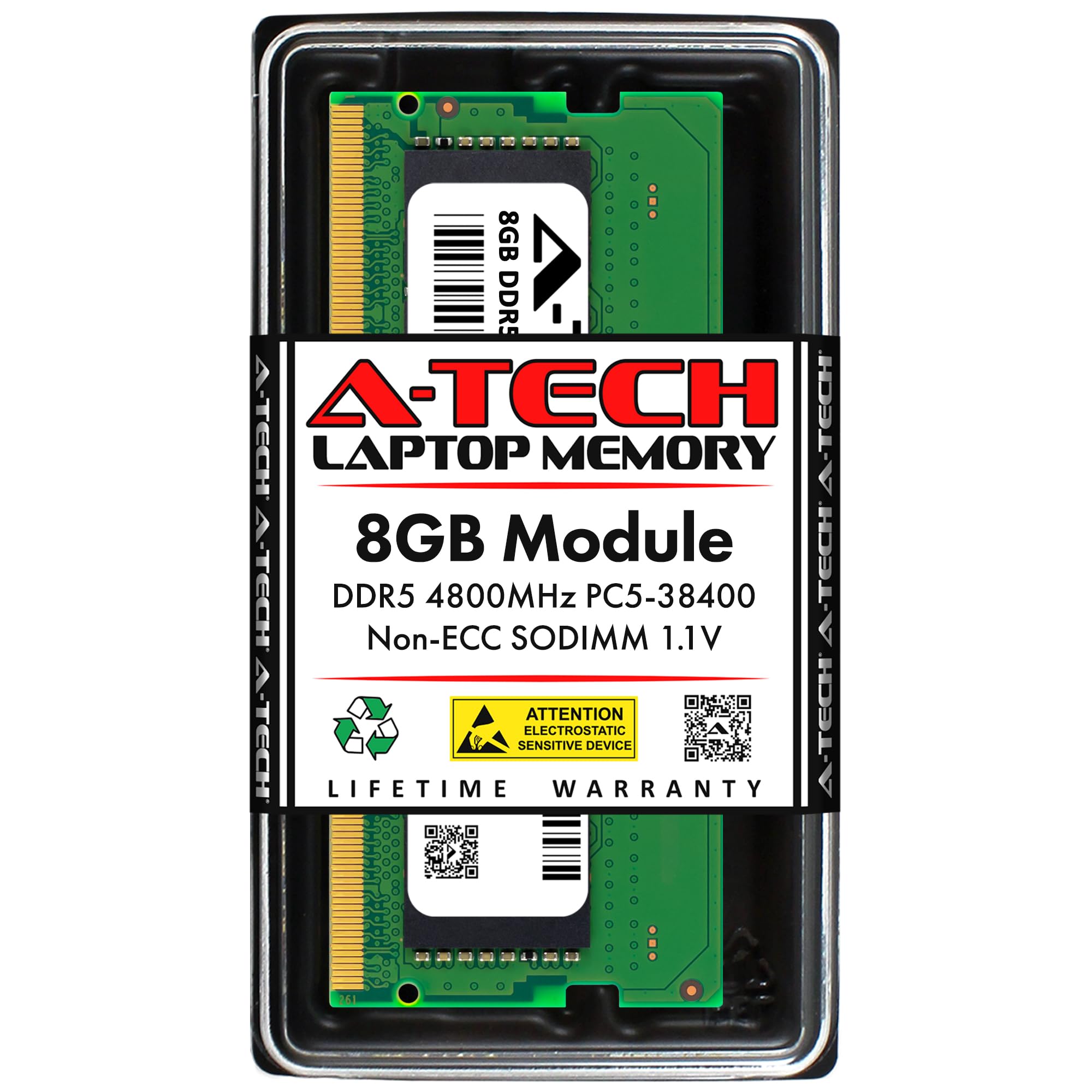 A-Tech 8GB DDR5 4800MHz PC5-38400 CL40 SODIMM 1.1V Non-ECC