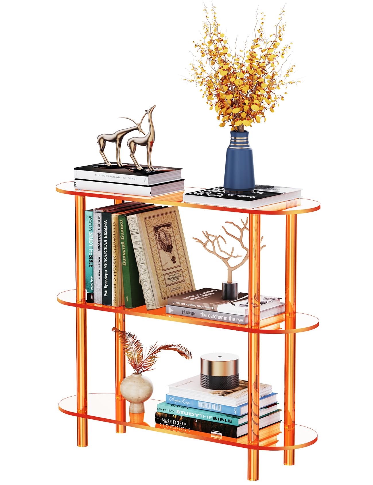 Amazon.co.jp: solaround 透明本棚 アクリル本棚 オープンブック