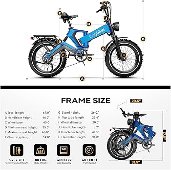 Amazon.com : Foldable Electric Bike for Adults, 2000W Peak Motor