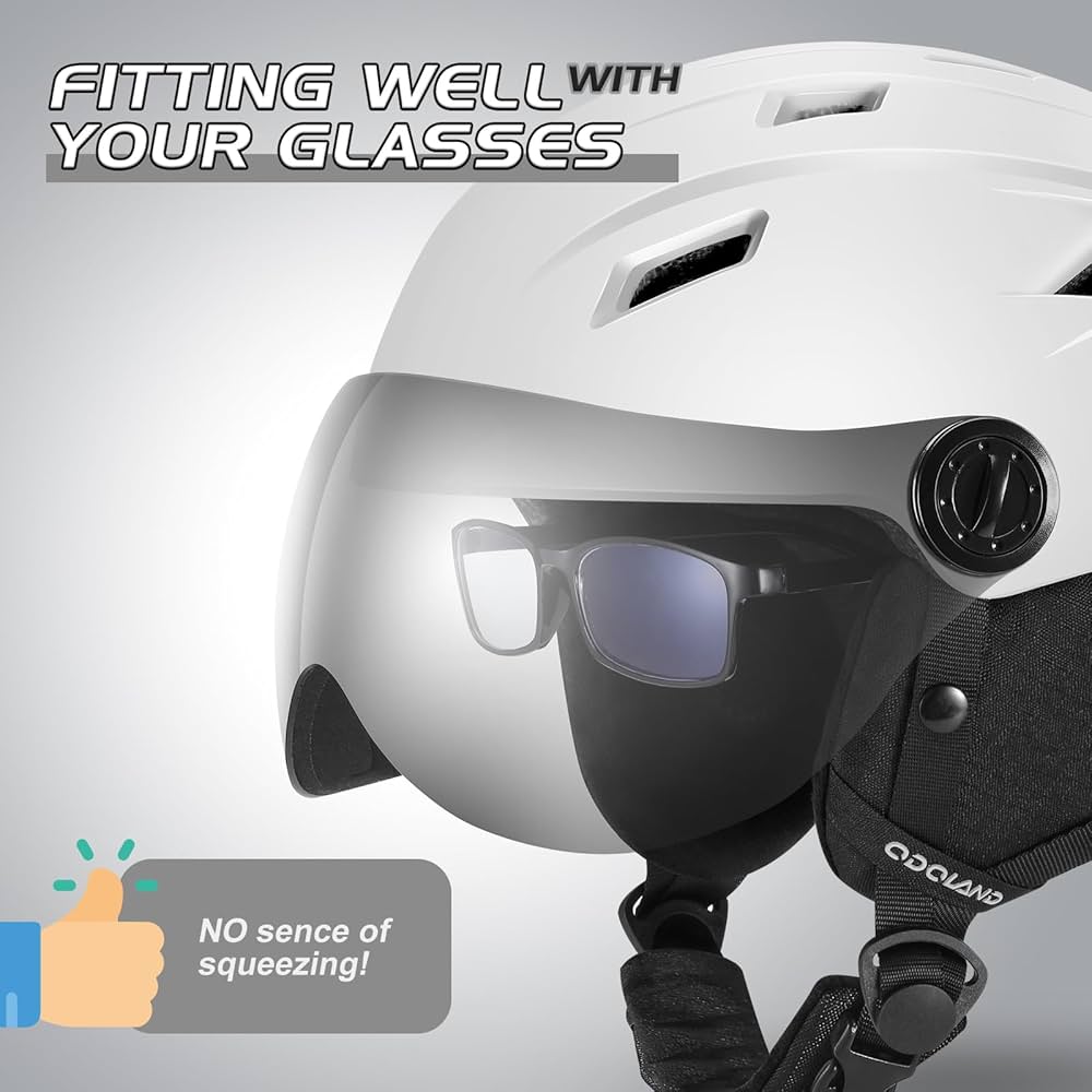 Amazon | Odoland スキーヘルメット バイザースノーボードヘルメット