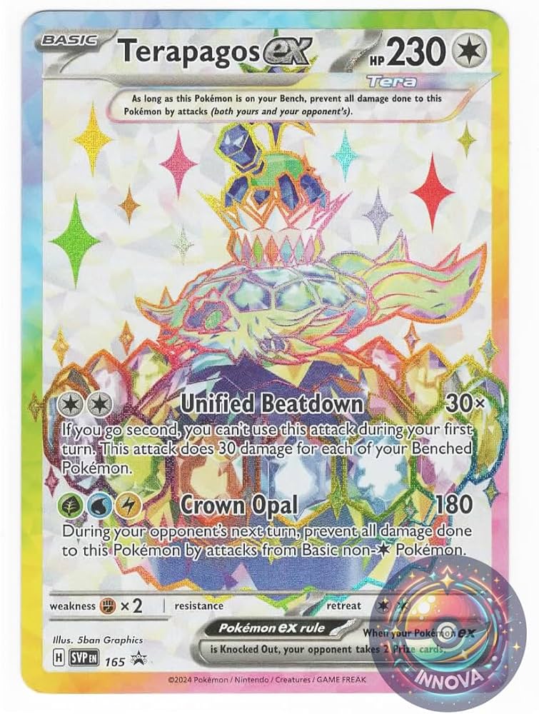 Amazon.com: Pokemon - Terapagos ex 165 - Full Art - Terapagos