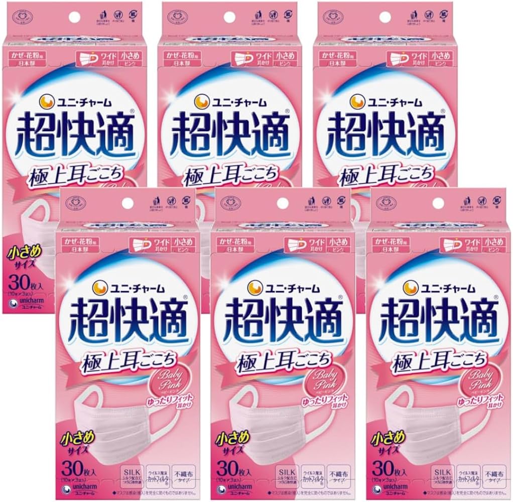 Amazon.co.jp: [ユニ・チャーム] 【6個セット】 超快適マスク プリーツ