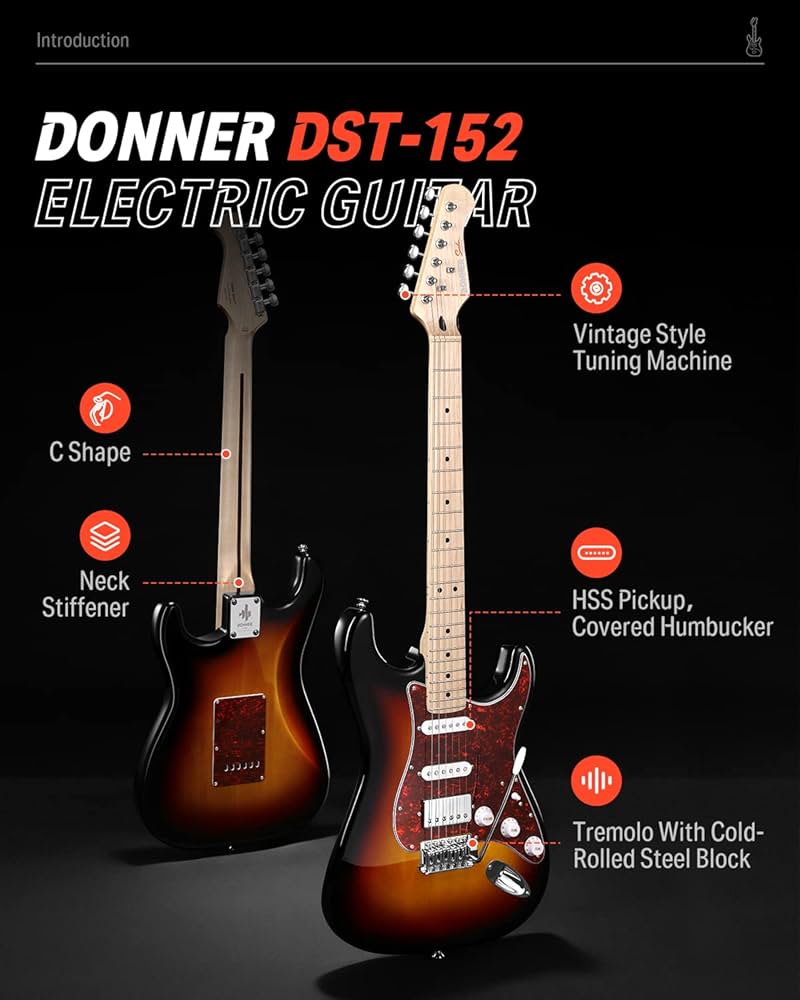 Amazon.com: Donner Electric Guitar, DST-152S 39