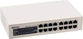 Amazon | BUFFALO Giga対応 金属筺体 電源内蔵 16ポート ホワイト