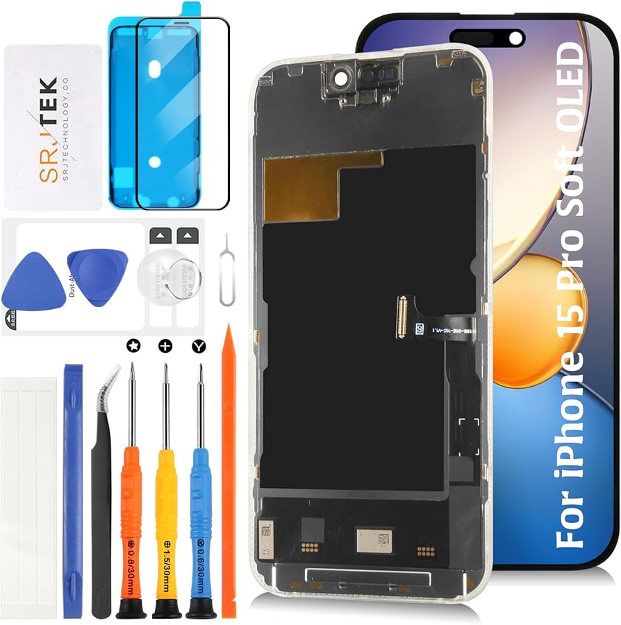 Amazon.co.jp: SRJTEK For iphone 15 Pro 『Soft OLED+120Hz対応