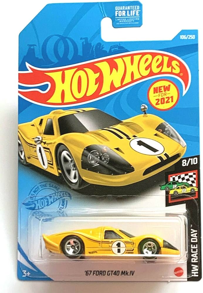 Amazon.com: DieCast Hotwheels '67 Ford GT 40 Mk IV - HW Race Day 8