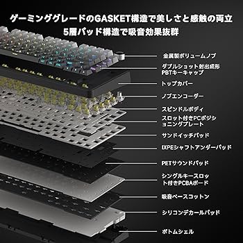 Amazon | 【国内正規品】AOC GK330 ゲーミングキーボード ワイヤレス