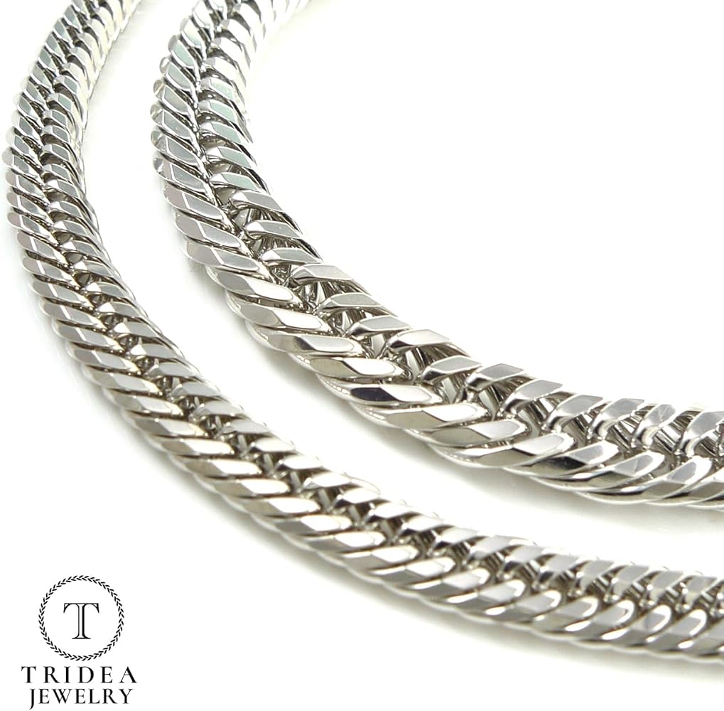 Amazon | [T TRIDEA JEWELRY] SV925 シルバー 12面 トリプル 喜平