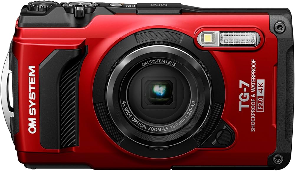 Amazon.co.jp: OM SYSTEM Compact Digital Camera Tough TG-7 Red
