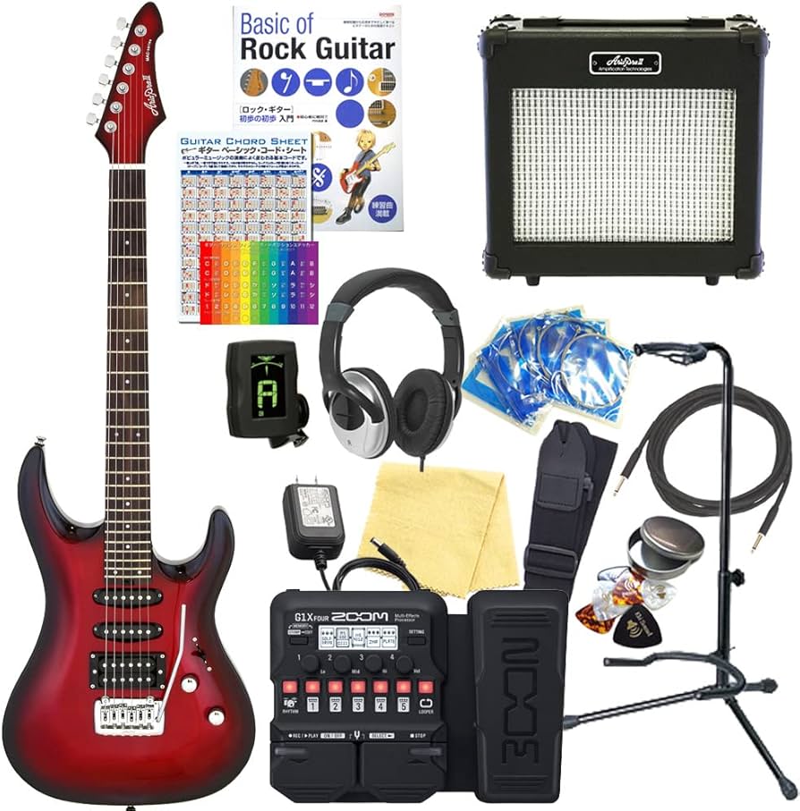 Amazon | エレキギター 初心者セット AriaProII MAC-STD MRS 入門 18点