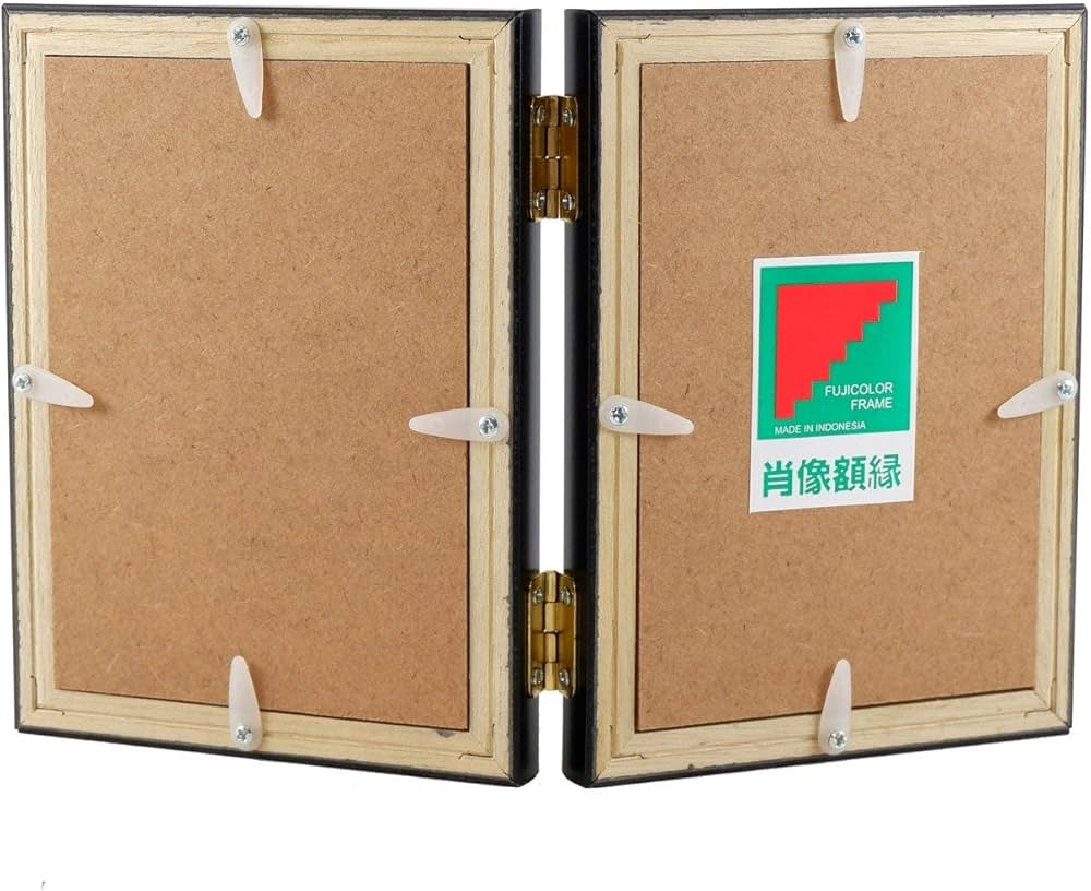 Amazon.co.jp: FUJICOLOR 額縁 肖像額 L 2面 ブラック 木製 無反射