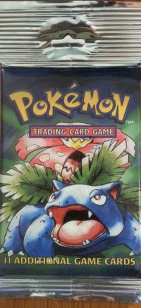 Pokémon 1 Base Set Booster Pack Venusaur Art Unopened! 11 Cards
