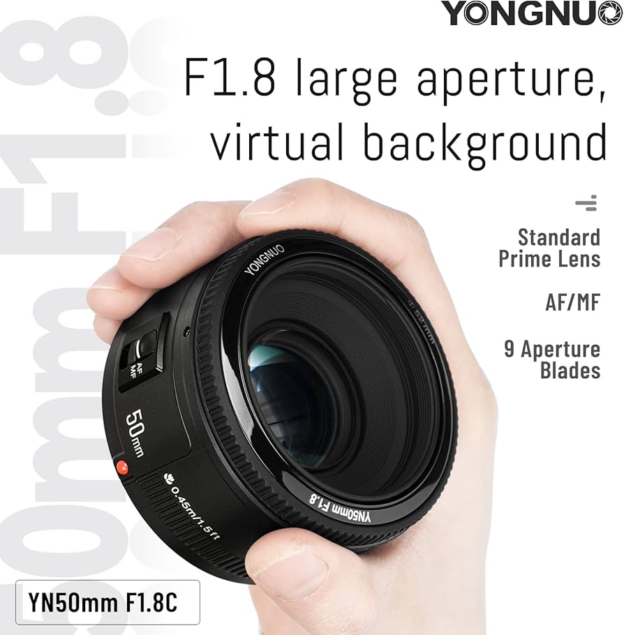 Amazon.com : YONGNUO YN50mm F1.8 Lens Large Aperture Auto Focus