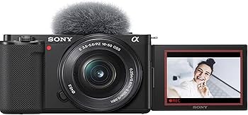 Amazon.com : Sony ZV-E10 + 16-50mm Lens, LED Light, Microphone