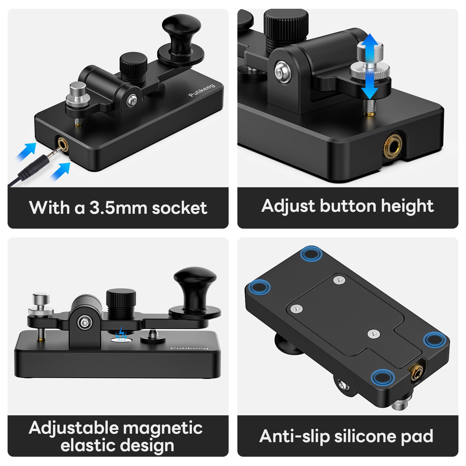 Amazon.co.jp: PUTIKEEG モールス信号CWキー アマチュア無線 CW