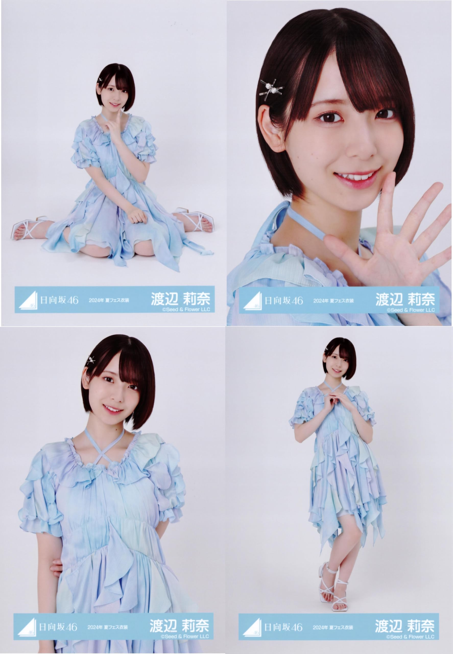 Amazon.co.jp: 日向坂46 生写真 2024年 夏フェス衣装 4種コンプ 渡辺