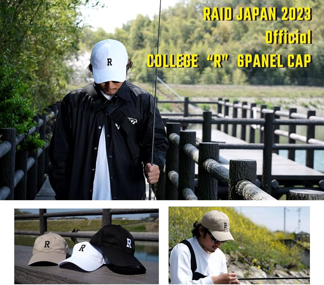 Amazon.co.jp: レイドジャパン カレッジR 6パネルキャップ ブラック