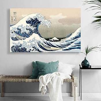 Amazon.co.jp: 装飾壁アート和風絵画サーフキャンバスアートポスターと