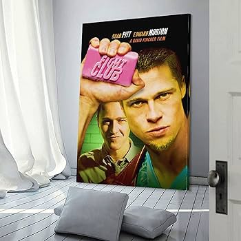 Amazon｜ファイトクラブ石鹸映画のポスター キャンバスポスター寝室の