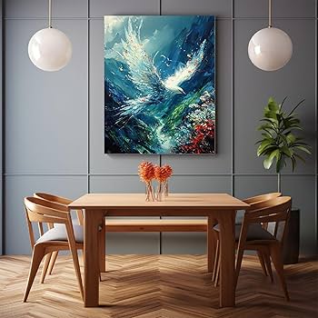 Amazon.co.jp: SHYAMIC アートパネル 抽象 飾り絵画, 自然の中を飛ぶ