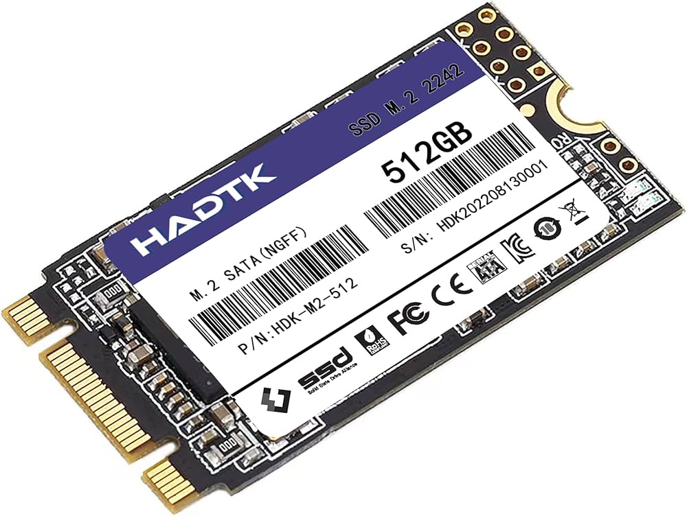Amazon | HADTK 512GB 2242 NGFF(M.2 SATA) 内蔵SSD 3D NANDチップ搭載