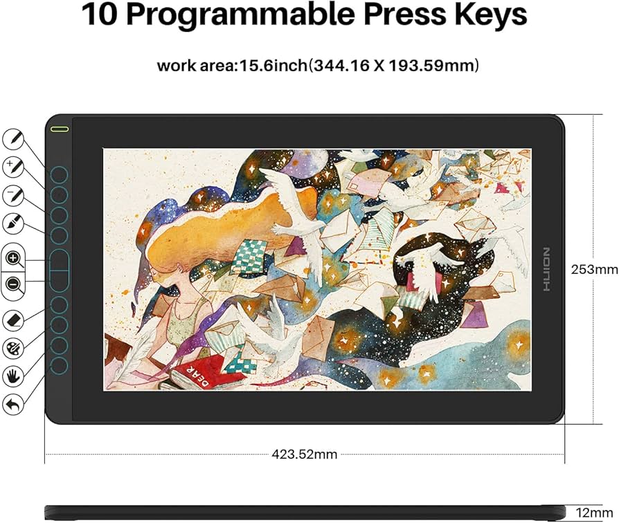 Amazon.com: 2021 HUION KAMVAS 16 Graphics Drawing Tablet with Full