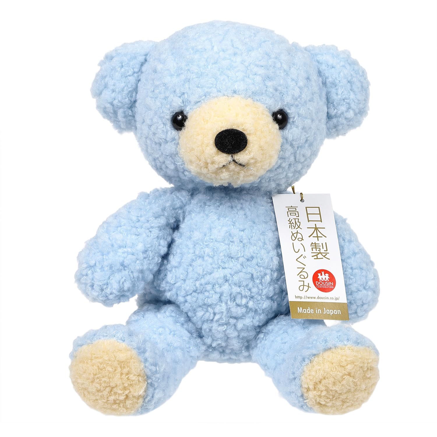 Amazon.co.jp: 童心 日本製 クマのフカフカM ぬいぐるみ スカイブルー