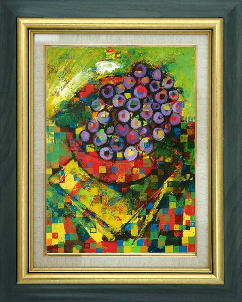 油絵 菅家令子 絵 絵画 インテリア uF6-060110 静物 果物 油絵 菅家