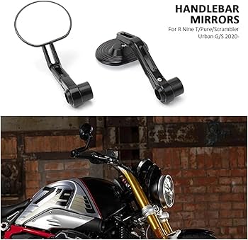 Amazon | オートバイリアビューハンドルバーエンドサイドバックミラー