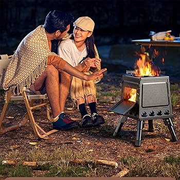 Amazon | 薪ストーブ 折り畳み屋外焚き火台 ポータブルキャンプ薪