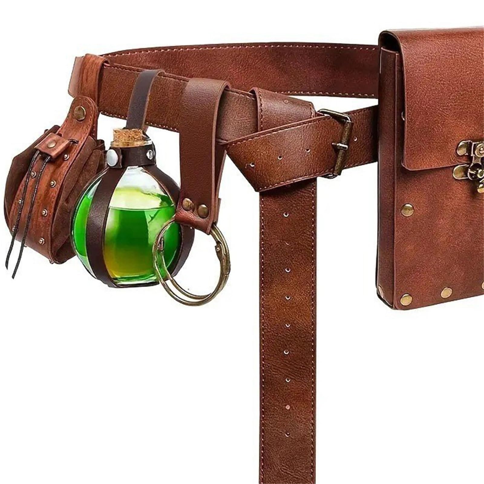 Amazon.co.jp: 中世のレザーウエストバッグレザーベルトウィザード