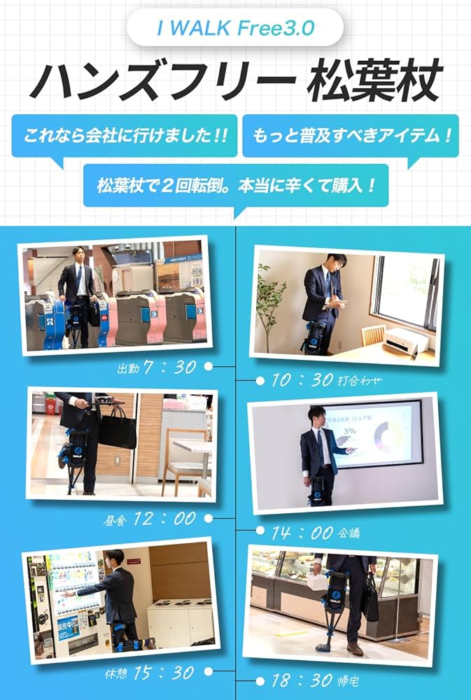 Amazon | iWALK3.0 – オリジナルのハンズフリー膝松葉杖 - 松葉杖や膝