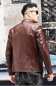 Amazon | [Lincy] 革ジャン メンズ 牛革 リアルレザー シングル