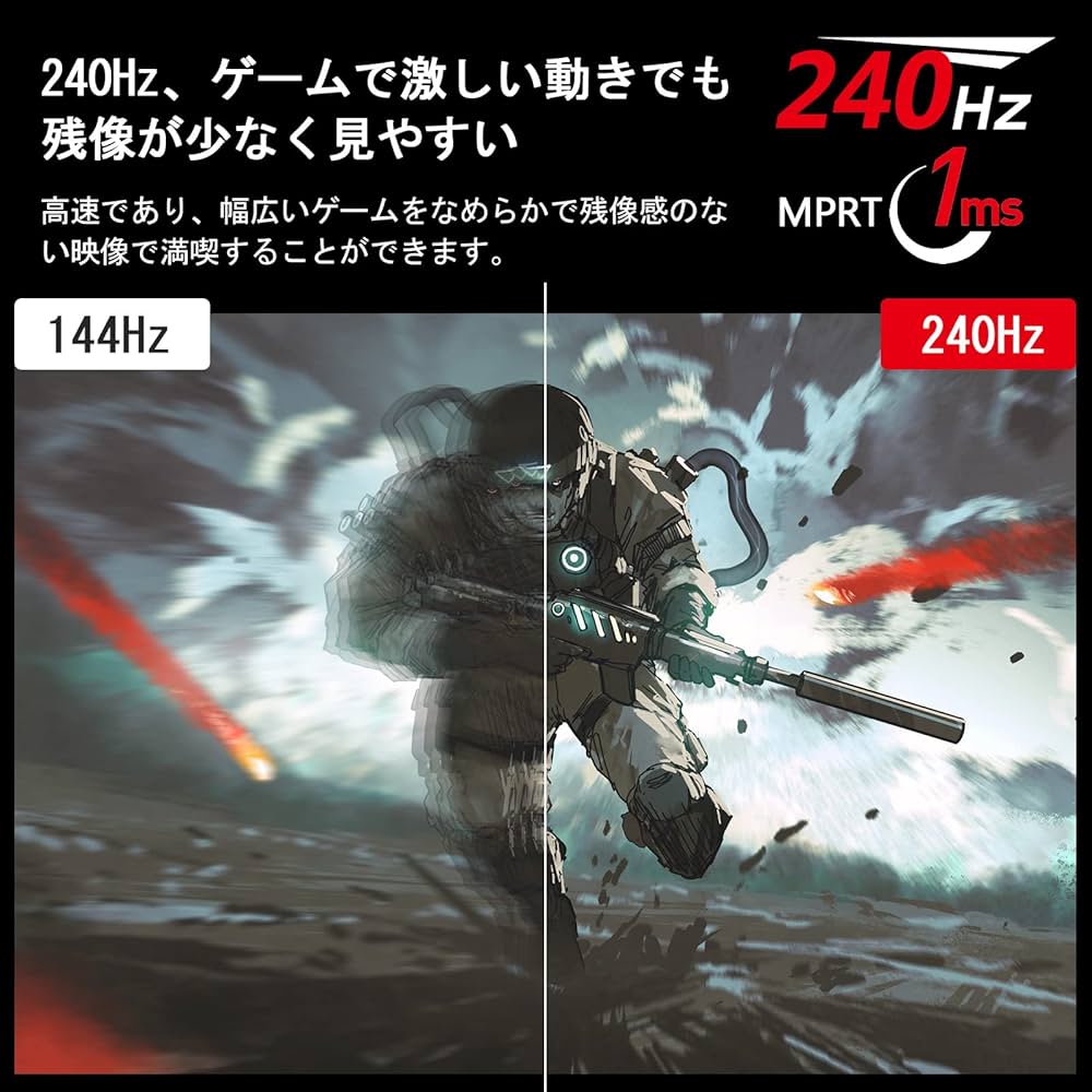 Amazon.co.jp: ゲーミングモニター 240Hz モニター ディスプレイ LED
