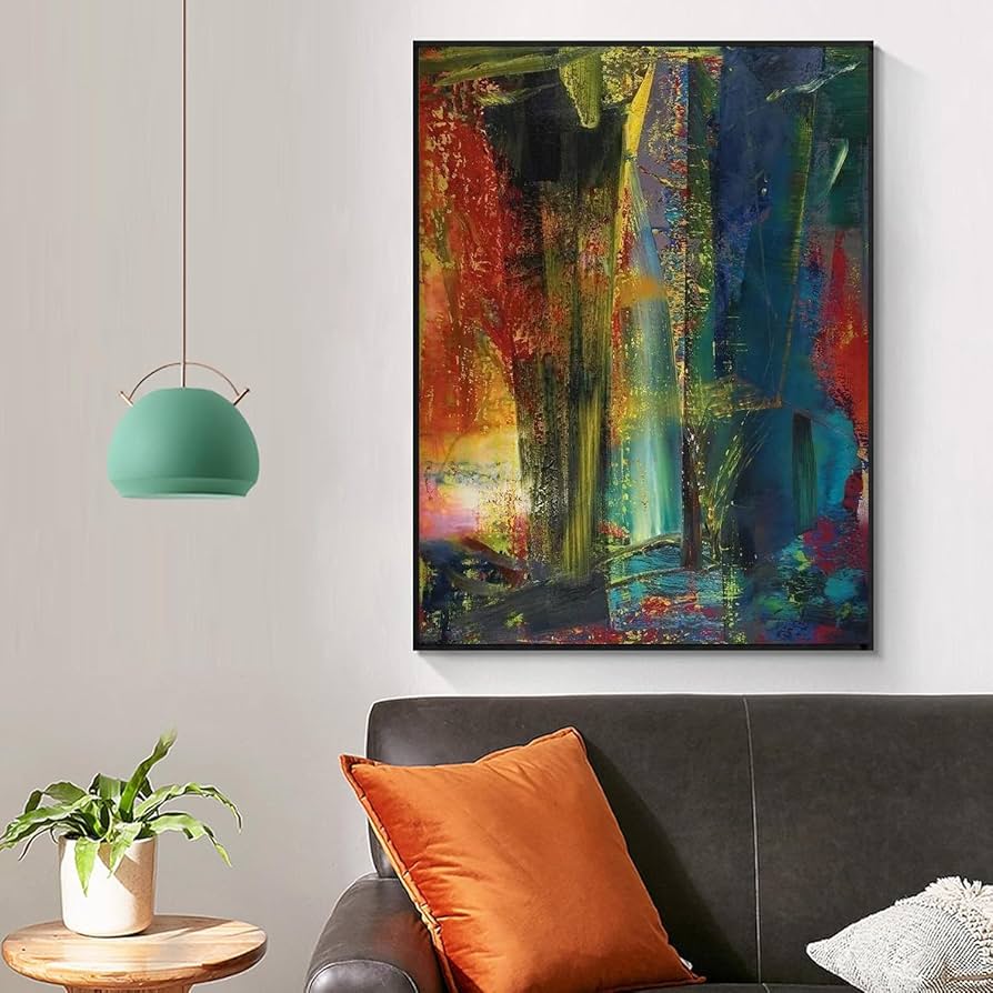 Amazon.co.jp: ゲルハルト・リヒター ポスター カラー 抽象画 モダン