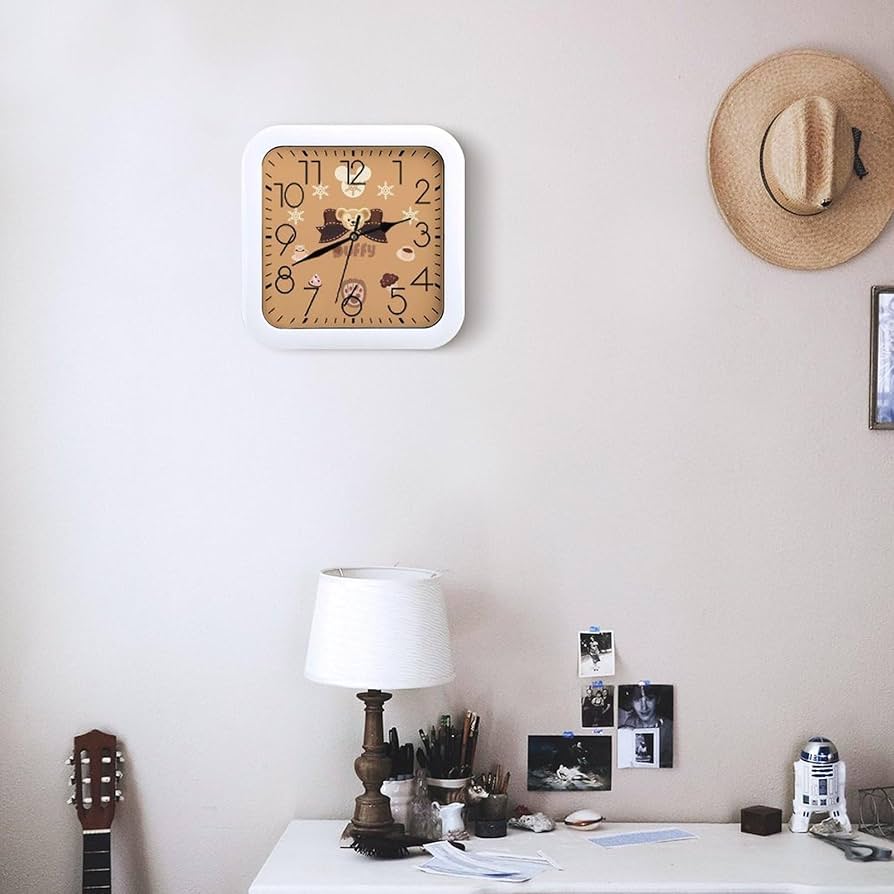 Amazon.co.jp: ダッフィー掛け時計 スクエアクロック 壁掛け時計 電波