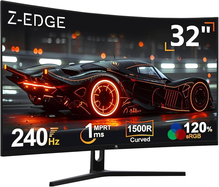 Amazon.com: Z-Edge 32 inch Curved Gaming Monitor, FHD 1080P 240Hz