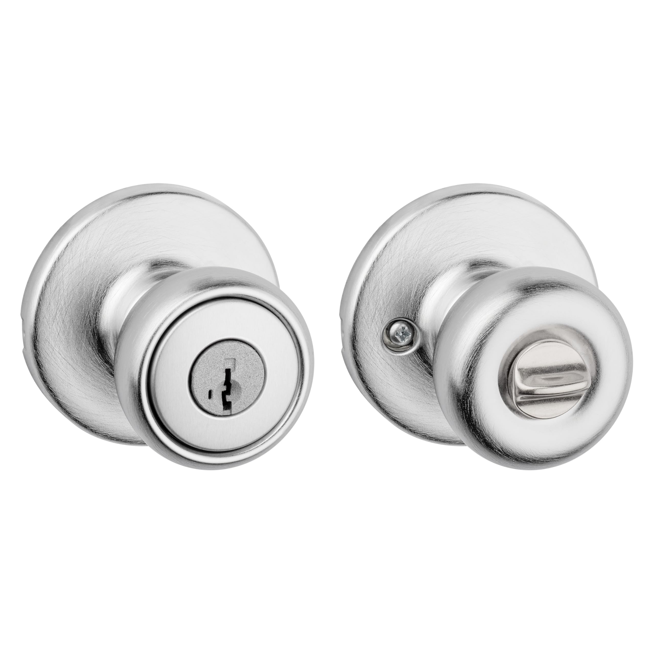 Kwikset Tylo Entry Door Knob with Lock and Key, Secure Keyed