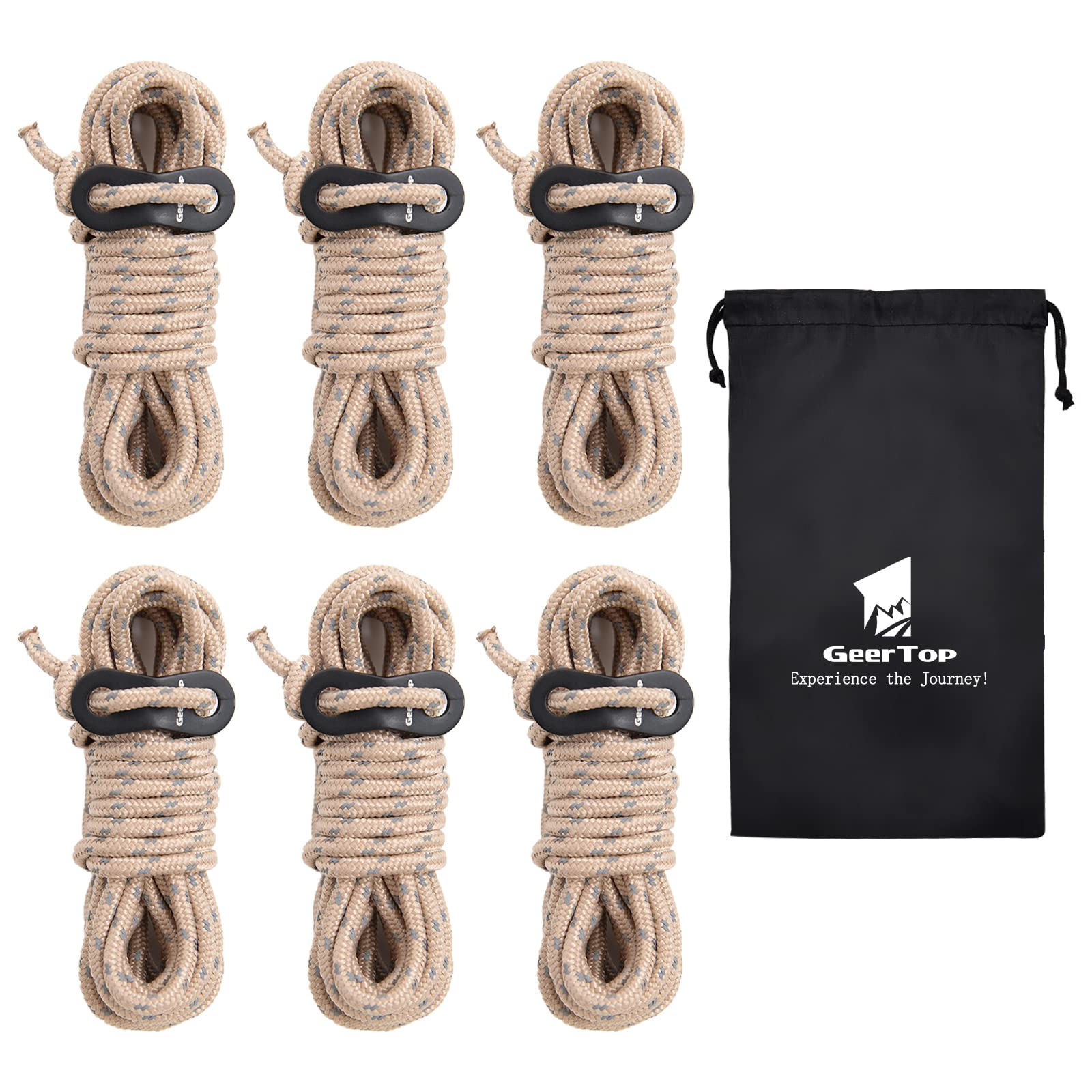 Amazon.co.jp: GEERTOP ガイロープ ロープ パラコード タープロープ